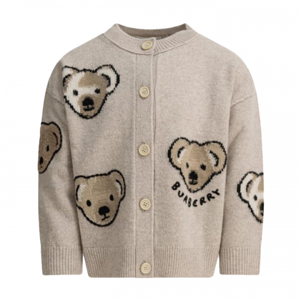 ◆키즈◆25FW 키즈 베어 패턴 울 가디건 아이보리 8109387