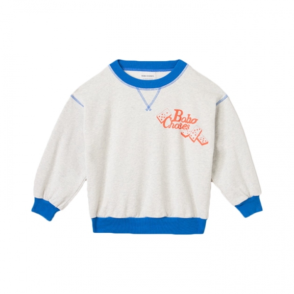 ◆키즈◆25FW 키즈 도미노스 프린트 스웻셔츠 라이트그레이 B225AC043 051