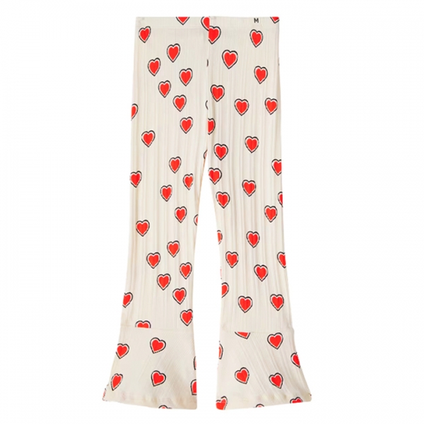 ◆키즈◆25FW 키즈 아웃라인 하트 트럼펫 플레어팬츠 오프화이트 25630105 11