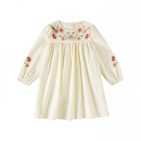 ◆키즈◆키즈 소피아 에스닉 자수 원피스 크림 25F_S0271 CREAM