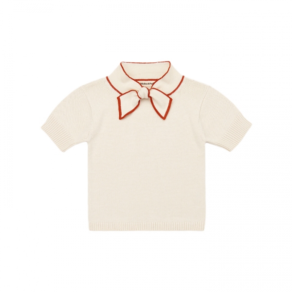 ◆키즈◆키즈 엘사 반팔 니트 아이보리 MP141027 007