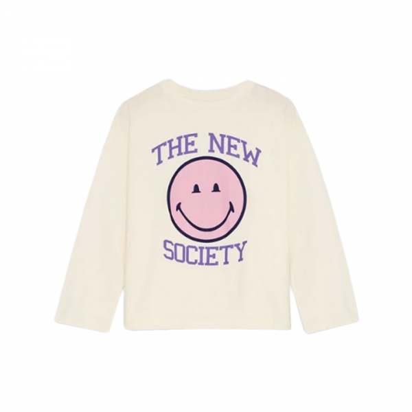 ◆키즈◆키즈 스마일 프린팅 롱슬리브 아이보리 SMILEY T MOON.WH