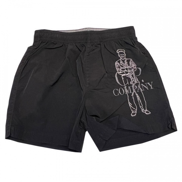 ◆키즈◆25SS 키즈 로고 자수 스윔팬츠 블랙 18CKBW079B 00L3C00 999