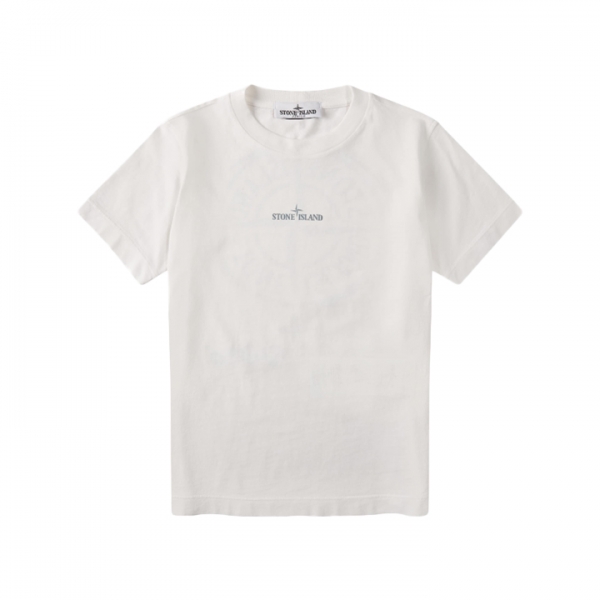 ◆키즈◆키즈 로고 백 프린팅 반팔 티셔츠 화이트 L1S16 2100009 S0377 V0001