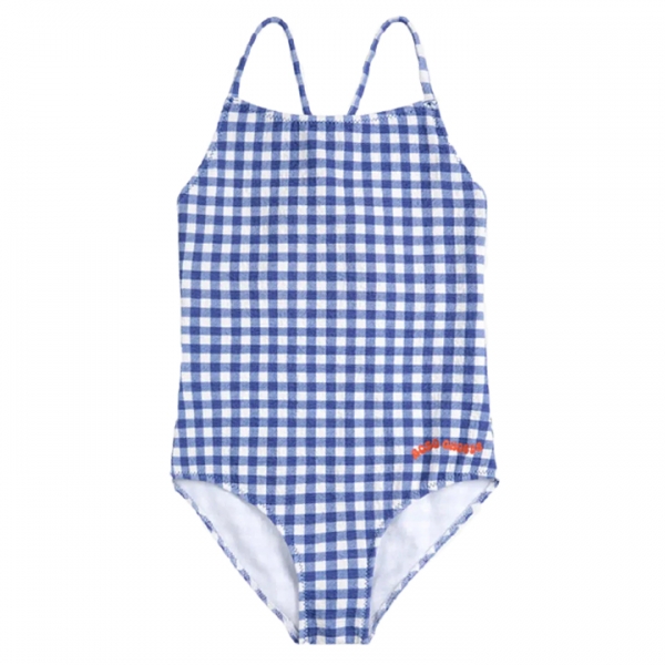 ◆키즈◆25SS 키즈 비쉬 체크 스트립 스윔슈트 블루 B125AC113 421