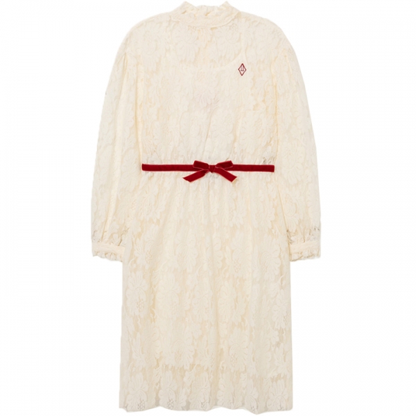 ◆키즈◆21FW 키즈 플로럴 레이스 돌핀 드레스 아이보리 F21062 036CE