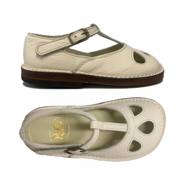 키즈 루시 LUCY 스트랩 레더 샌들 밀크 LUCY/FV-SOUFSCP3