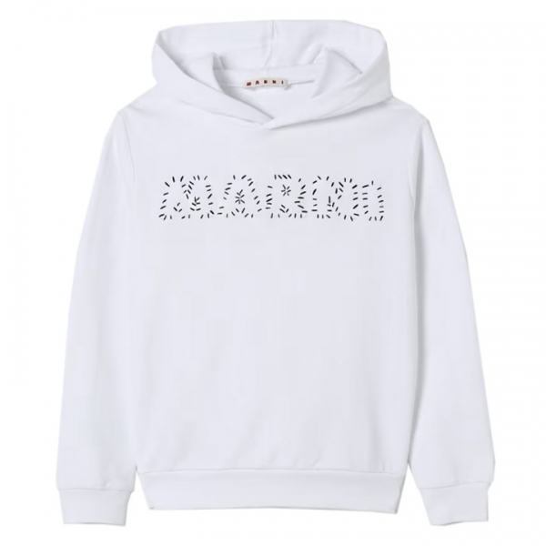 ◆키즈◆25SS 키즈 로고 자수 후드티 화이트 M01409 M00V1 0M100