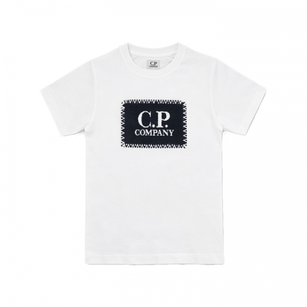 ◆키즈◆키즈 로고 라벨 프린팅 반팔 티셔츠 화이트 20CKTS013B 00LAA17 103