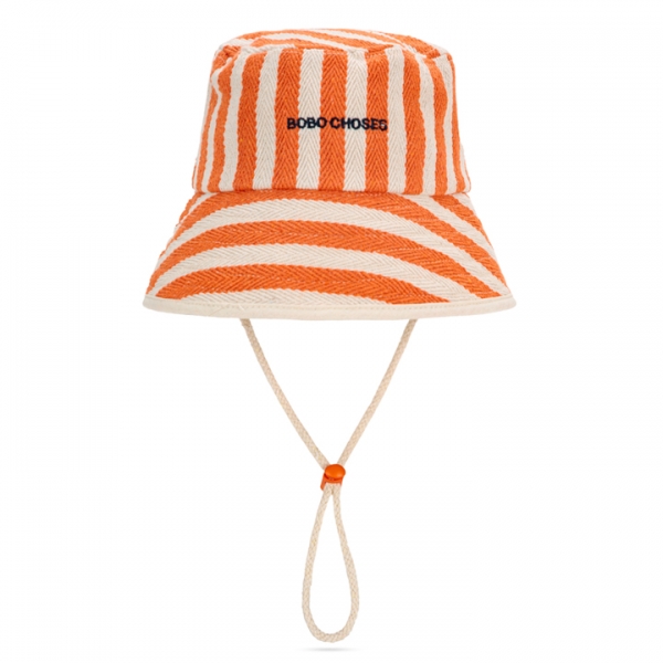 ◆키즈◆25SS 키즈 로고 스트라이프 버킷햇 오렌지 B125AI019 811
