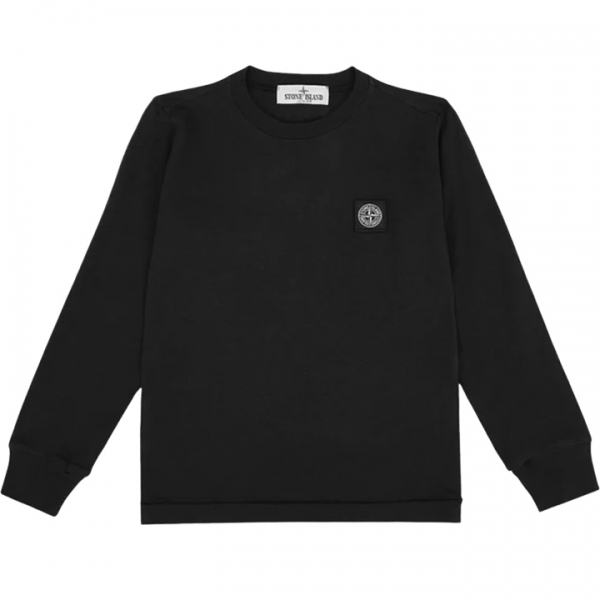 ◆키즈◆25SS 키즈 로고 패치 롱슬리브 티셔츠 블랙 K1S16 2100003 S0047 V0029