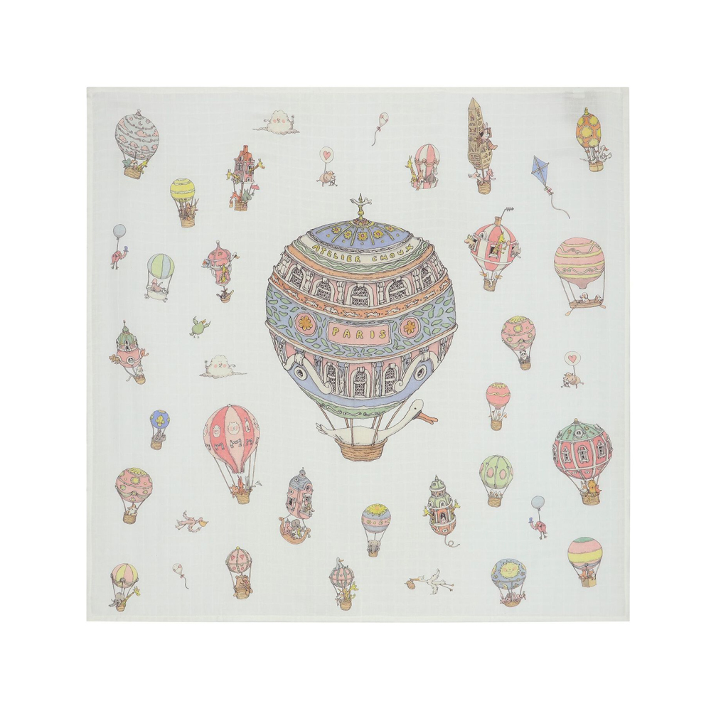 까레 열기구 프린팅 블랭킷 멀티 CARRE HOT AIR BALLOONS