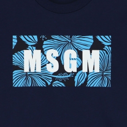 ◆키즈◆키즈 박스 로고 프린트 티셔츠 네이비 S4MSJBTH257 060