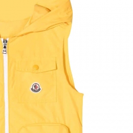 ◆키즈◆22SS 여성 로고 패치 후드 조끼 자켓 옐로우 1A000 90 54A91 118