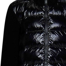 ◆키즈◆23FW 키즈 로고 패치 포켓 니트 패딩자켓 블랙 9B000 15 M1241 999