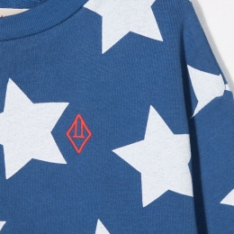 ◆키즈◆22SS 키즈 스타 패턴 맨투맨 블루 S22016 260AD