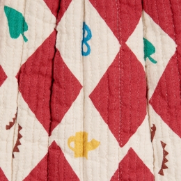 ◆키즈◆24FW 키즈 퀄팅 우븐 스커트 레드 B224AC069 611