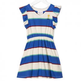 ◆키즈◆21SS 키즈 스트라이프 프릴 원피스 화이트/블루 121AC112 105