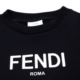 ◆키즈◆23FW 여성 로고 프린팅 맨투맨 블랙 JUH051 5V0 F0GME