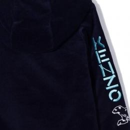 ◆키즈◆22FW 여성 로고 자수 슬로건 후드티 네이비 K25692 868