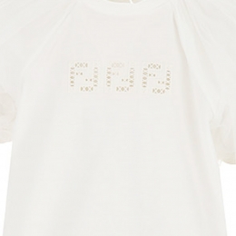 ◆키즈◆23SS 여성 로고 러플 티셔츠 화이트 JFI231 AEY6 F0ZNM