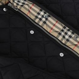 ◆키즈◆23FW 여성 다이아몬드 퀄팅 롱 후드 자켓 블랙 8053682