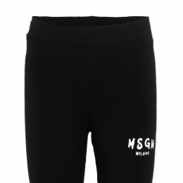 여성 로고 스트레치 져지 레깅스 팬츠 블랙 S6MSJGLG067 110