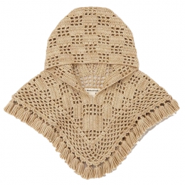 ◆키즈◆24FW 키즈 크로셰 후드 케이플릿 베이지 MP175025 280