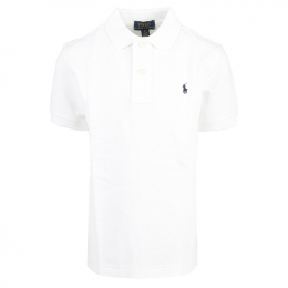 ◆키즈◆22FW 키즈 포니 자수 카라 티셔츠 화이트 603252 004