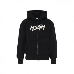 ◆키즈◆키즈 로고 페인팅 후드 집업 블랙 F5MSJUZH048 11083