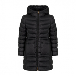 ◆키즈◆키즈 아딜레 ADILE 로고 패치 후드 롱 경량패딩 블랙 1C000 02 597YF 999