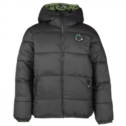 ◆키즈◆23FW 여성 로고 패치 패턴 리버서블 패딩 자켓 블랙/그린 TT2Q77 Z0536 930