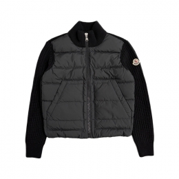 ◆키즈◆키즈 로고 패치 니트 믹스 경량패딩 블랙 K2 954 9B000 08 M1241 999