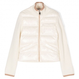 ◆키즈◆24FW 키즈 로고 패치 니트 패딩자켓 아이보리 9B000 02 M1241 034