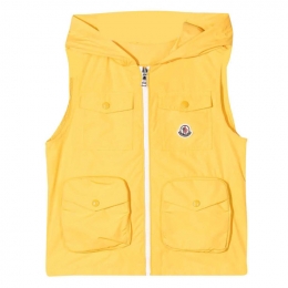 ◆키즈◆22SS 여성 로고 패치 후드 조끼 자켓 옐로우 1A000 90 54A91 118