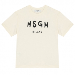 ◆키즈◆25SS 여성 로고 프린트 티셔츠 아이보리 S5MSJUTH063 013