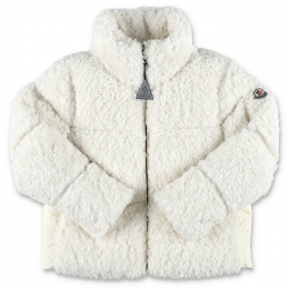 ◆키즈◆23FW 키즈 로고 패치 시어링 패딩자켓 화이트 1A001 10 54AM6 034