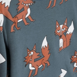 ◆키즈◆22FW 키즈 올 오버 폭스 맨투맨 다크블루 8R4P10 Z0604 619MC