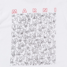 ◆키즈◆25SS 여성 그래픽 프린트 티셔츠 화이트 M01414 M00SG 0M100