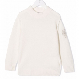 ◆키즈◆21FW 키즈 로고 자수 크루넥 니트 아이보리 7516508A1 V0099