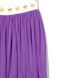 ◆키즈◆22SS 키즈 스타 밴딩 튤 롱스커트 퍼플 2213013 545
