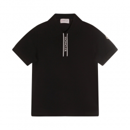 여성 로고 패치 히든 버튼 폴로 티셔츠 블랙 8A000 11 8496W 999