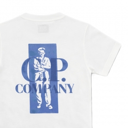 ◆키즈◆여성 모노 로고 세일러 반팔 티셔츠 화이트 20CKTS118C 00LAA17 103