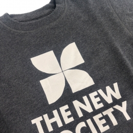 ◆키즈◆키즈 로고 맨투맨 그레이 TNS S GALACTIC GR.MEL