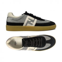 ◆키즈◆키즈 FF 로고 패치 스포츠 스니커즈 블랙/그레이 JMR524 AUEG F1T0F