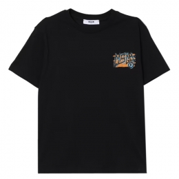 ◆키즈◆25SS 키즈 백로고 프린트 크루넥 티셔츠 블랙 S5MSJBTH308 110