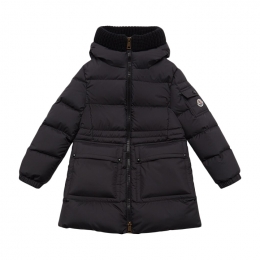 ◆당일◆여성 이르마 IRMA 로고 패치 니트후드 패딩자켓 블랙 1C000 12 597YW 999