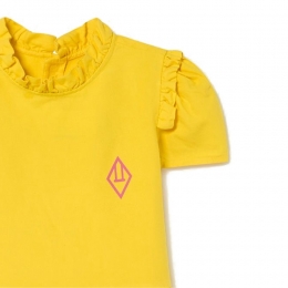 ◆키즈◆23SS 키즈 로고 마오넥 원피스 옐로우 S23036 293AX