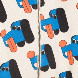 ◆키즈◆25FW 키즈 도그 프린트 스웻 후드집업 화이트 B225AC049 199