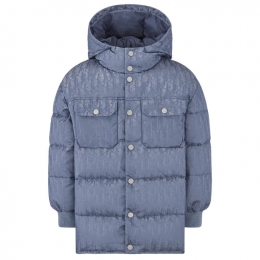 ◆키즈◆24FW 여성 오블리크 후드 패딩자켓 그레이블루 4WBM21PUFB 526